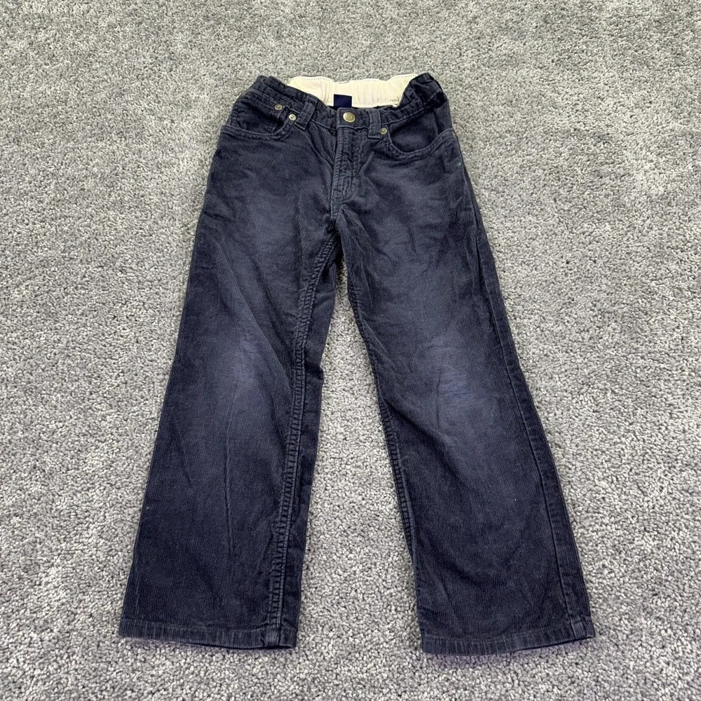 GapKids Pants Kids 6 Blue Corduroy Adjustable Waist Chino Fall Casual School